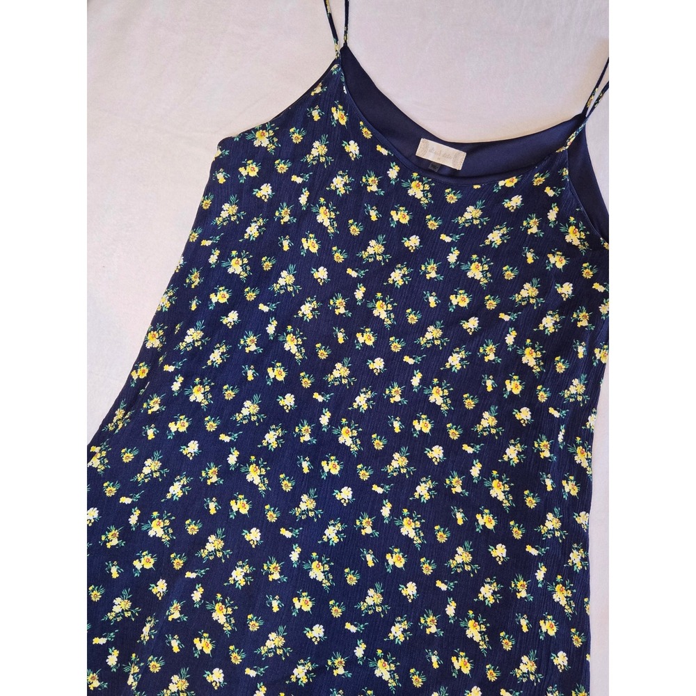 Altar'd State Navy Blue Floral Rayon Mini Dress Cottagecore M